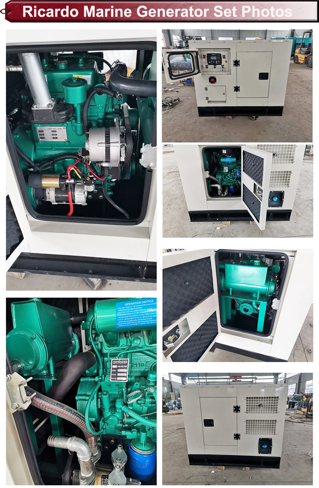 Marine Diesel Wind Generator to Boat 30kw 50Hz/60Hz Portable Sea Water Cooled Single Phase Soundproof Silent