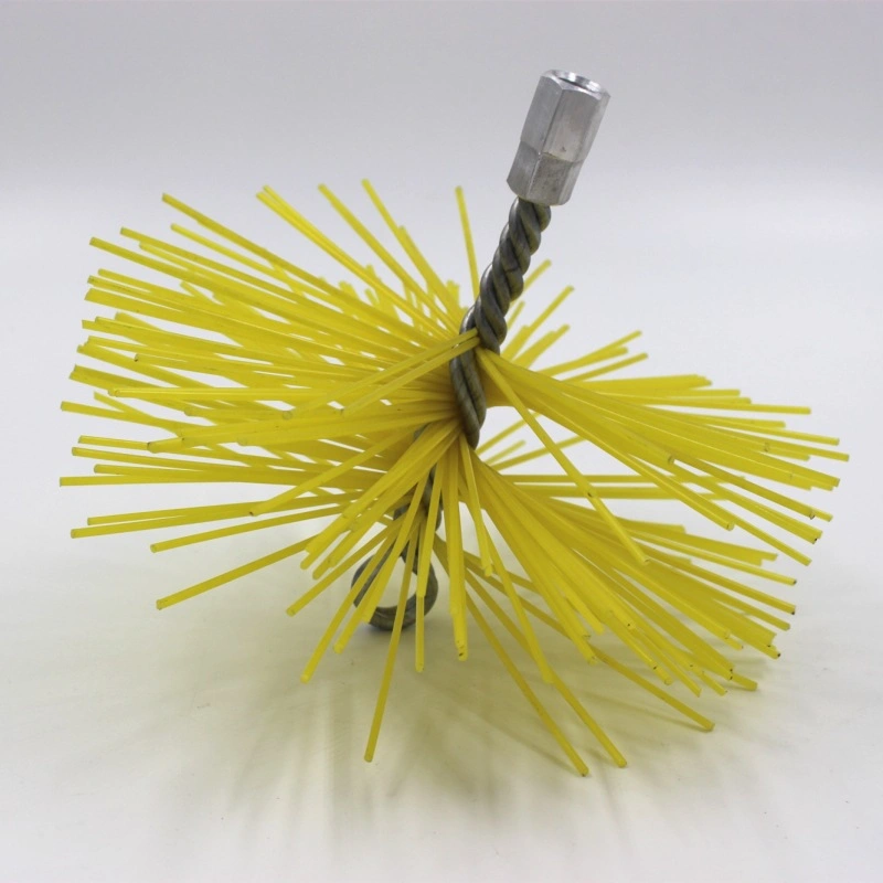 Industrial Pipe Brush / Yellow PVC &amp; PP Chimney Brush