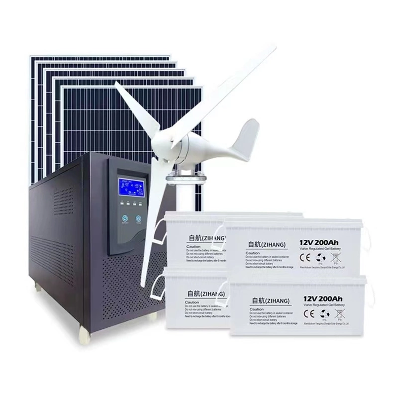 Hybrid Generating off Grid System Wind Turbine Solar Power Generator 15000W 24 Hours Working High Output Generators